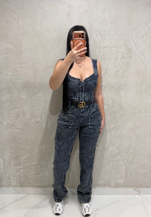 Denim jumpsuit